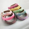 New sponge fashionable wide-edge headband from Europe and America, a versatile wide-edge hair pressure and face-washing accessory for girls. Wholesale details Picture